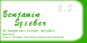 benjamin szieber business card