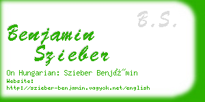 benjamin szieber business card